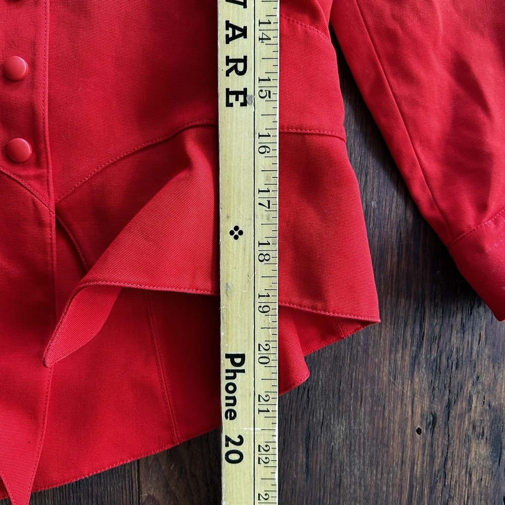 Thierry Mugler 1988 Les Infernales Runway Red Blazer Size 40 - Picture 10 of 10
